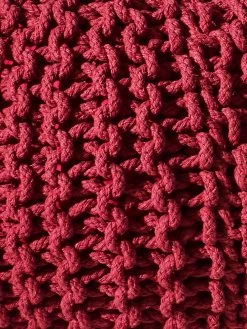 Strick-Pouf, Lilac -Teppichwelt Verkauf Kiruna Sitzpouf dunkelrot lilac lup