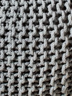 Strick-Pouf, Stahl -Teppichwelt Verkauf Kiruna Sitzpouf grau stahl lup