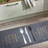 Fußmatte, Bon Appetit 1 Fußmatte, Bon Appetit -Teppichwelt Verkauf Kitchen Fussmatte Grau BonAppetit 50x150 mil