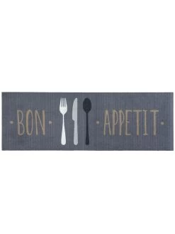 Fußmatte, Bon Appetit 7 Fußmatte, Bon Appetit -Teppichwelt Verkauf Kitchen Fussmatte Grau BonAppetit 50x150 pla