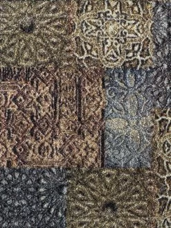 Fußmatte, Tin Tile Beige -Teppichwelt Verkauf KitchenPlus FuC39Fmatte grau braun TinTilebeige 50x150 lup