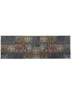 Fußmatte, Tin Tile Beige -Teppichwelt Verkauf KitchenPlus FuC39Fmatte grau braun TinTilebeige 50x150 pla