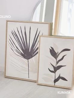 Leinwand-Druck-handbemalt, Schwarz/Weiss -Teppichwelt Verkauf Klimata Druckgerahmt SchwarzWeiss 30x40 mil2