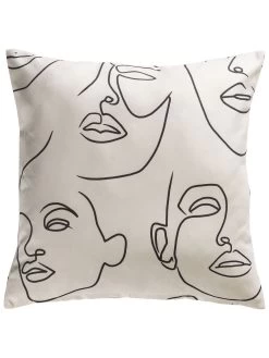 Kissen, Black/White -Teppichwelt Verkauf Lenia Kissen SchwarzWeiss BlackWhite 45x45 pla