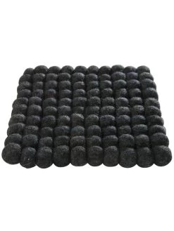 Topfuntersetzer, Black -Teppichwelt Verkauf Liesta Filzkugel Untersetzer schwarz Black 20x20 fper