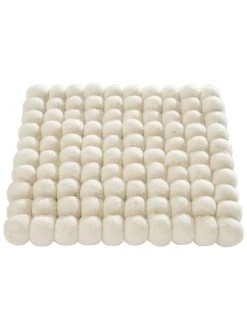 Topfuntersetzer, White 8 Topfuntersetzer, White -Teppichwelt Verkauf Liesta Filzkugel Untersetzer weiss White 20x20 fper