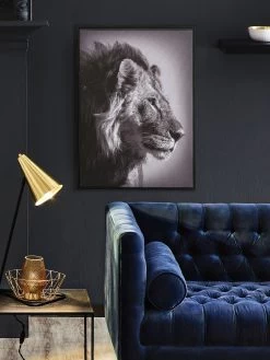 Leinwand-Druck-gerahmt, Dunkelgrau