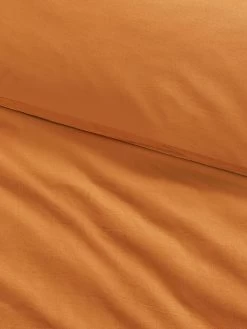 Renforcé-Bettwäsche, Cognac -Teppichwelt Verkauf Livia Bettwaesche Orange Cognac 135x200 lup