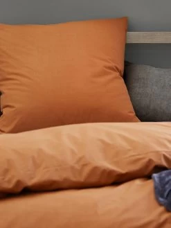 Renforcé-Bettwäsche, Cognac -Teppichwelt Verkauf Livia Bettwaesche Orange Cognac 135x200 mil2