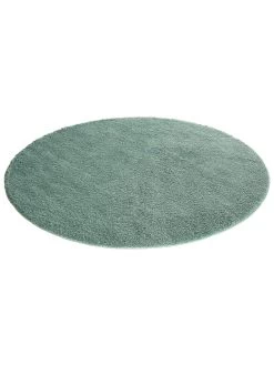 Hochflor-Teppich, Grün -Teppichwelt Verkauf Lounge UniTeppich Gruen 200rund fper
