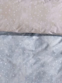 Bettwäsche, Creme/Hellblau -Teppichwelt Verkauf Lumi Bettwaesche Blau CremeHell 135x200 lup