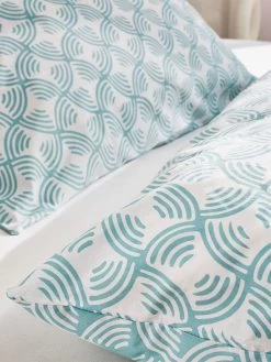 Satin-Bettwäsche, Altmint -Teppichwelt Verkauf Malanda Bettwaesche Blau Altmint 135x200 spar