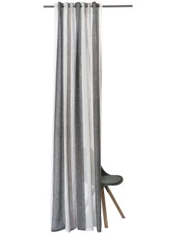 Vorhang Mit Gardinenband, Anthrazit -Teppichwelt Verkauf Malena Gardine VerdeckteSchlaufe Grau Anthrazit 140x245 pla2