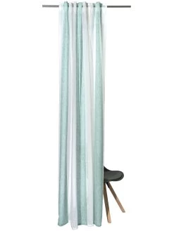 Vorhang Mit Gardinenband, Altmint -Teppichwelt Verkauf Malena Gardine VerdeckteSchlaufe Gruen Altmint 140x245 pla2