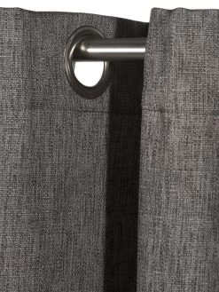 Ösenschal, Anthrazit 10 Ösenschal, Anthrazit -Teppichwelt Verkauf Malia Gardine Oesenschal Schwarz Anthrazit 140x245 lup1