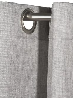 Ösenschal, Silber -Teppichwelt Verkauf Malia Gardine Oesenschal hellgrau Silber 140x245 lup1