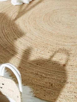 Teppichwelt Verkauf -Teppichwelt Verkauf Manacor Juteteppich beige dunkelbeige rund lup2