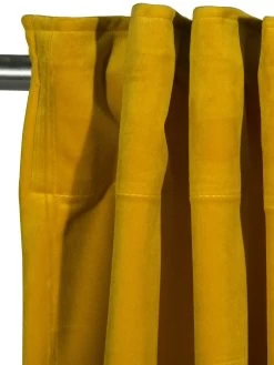 Vorhang Mit Gardinenband, Senf 10 Vorhang Mit Gardinenband, Senf -Teppichwelt Verkauf Marilana Gardine verdeckteSchlaufe Gelb Senf 140x245 lup1