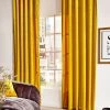 Vorhang Mit Gardinenband, Senf 2 Vorhang Mit Gardinenband, Senf -Teppichwelt Verkauf Marilana Gardine verdeckteSchlaufe Gelb Senf 140x245 mil