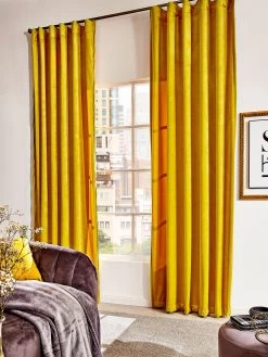 Vorhang Mit Gardinenband, Senf