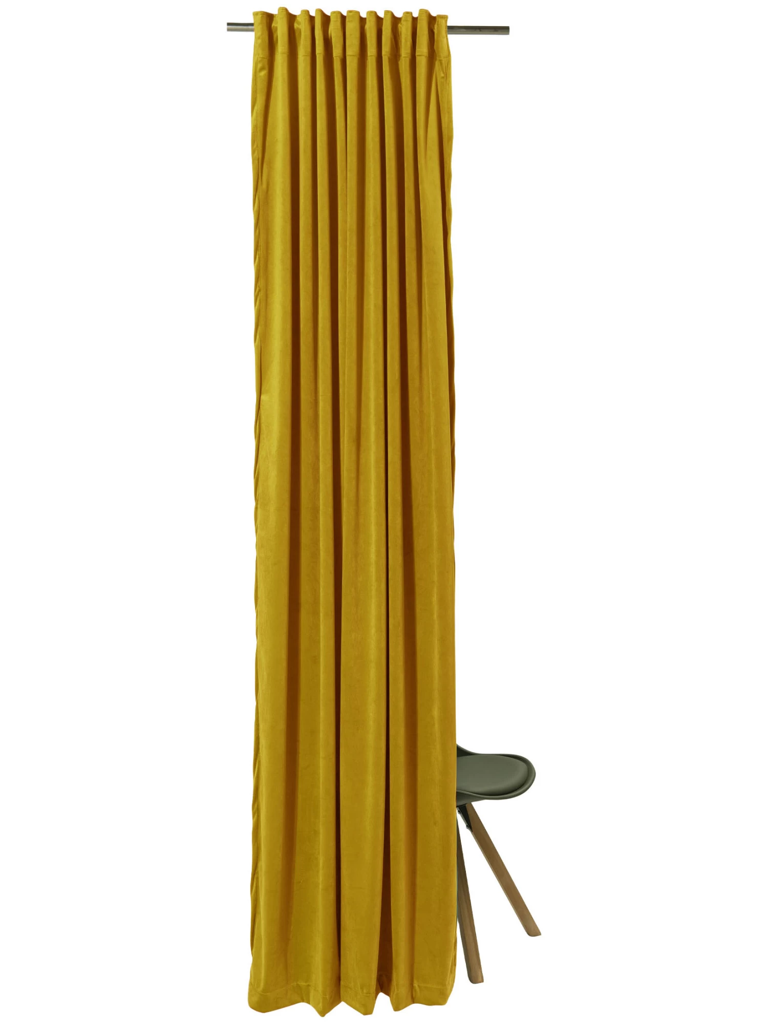 Vorhang Mit Gardinenband, Senf 5 Vorhang Mit Gardinenband, Senf – Bild 3