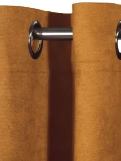 Ösenschal, Curry 10 Ösenschal, Curry -Teppichwelt Verkauf Milla Gardine Oesenschal gelb Curry 140x245 lup1