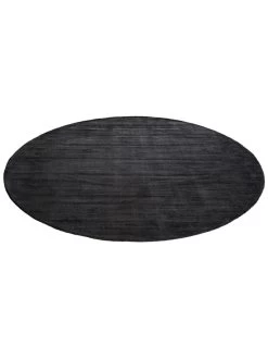 Viskose-Teppich, Schiefer -Teppichwelt Verkauf Miramar UniTeppich Schwarz Schiefer 200rund fper