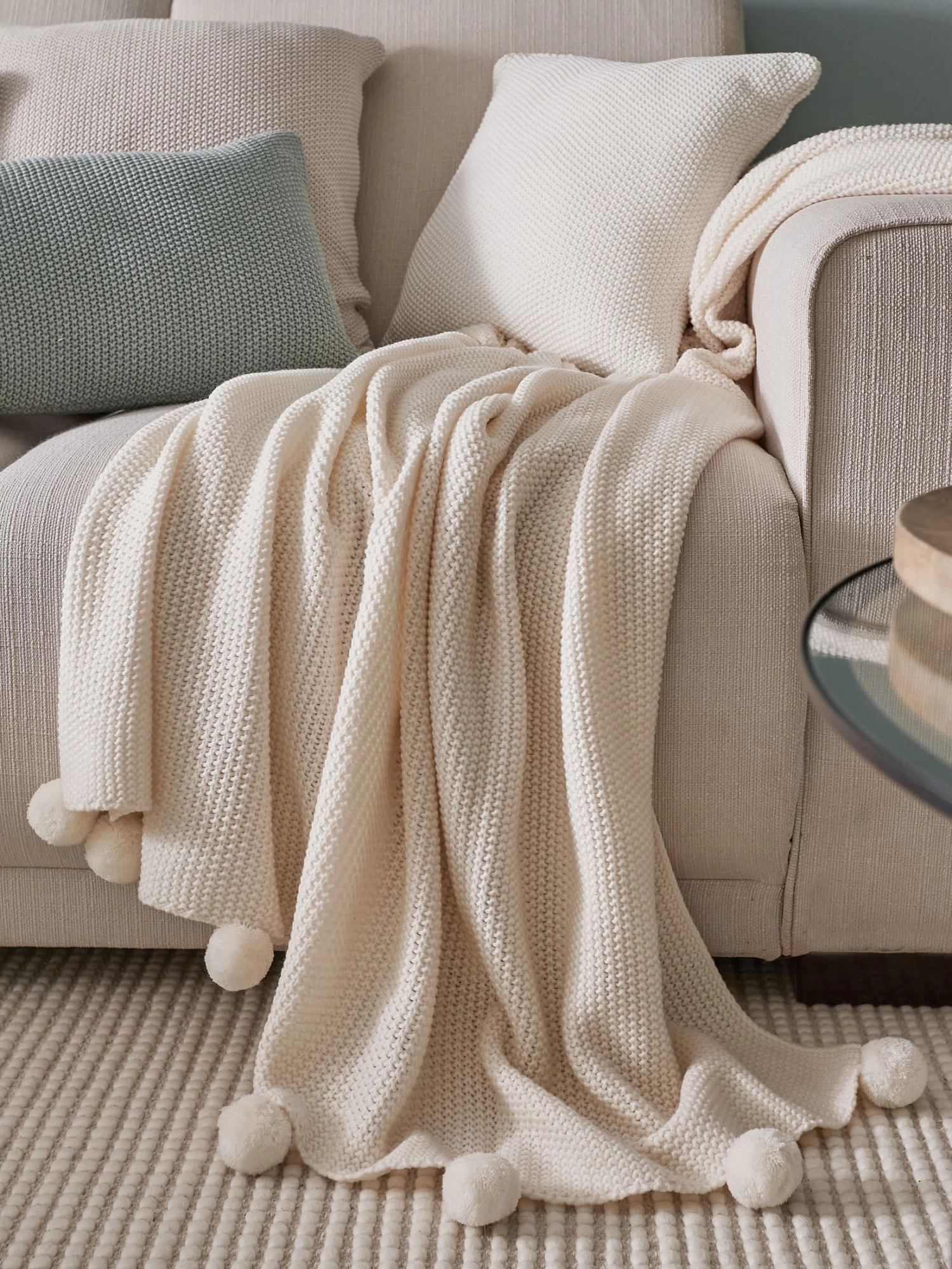 Decke, Offwhite 3 Decke, Offwhite