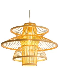 Hängeleuchte, Natural -Teppichwelt Verkauf Nami Haengeleuchte Hellbraun Natural 50x50x37 per1