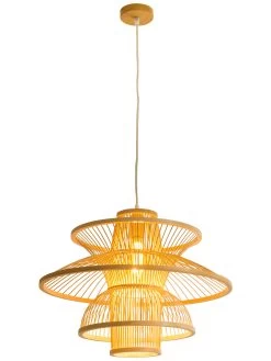 Hängeleuchte, Natural -Teppichwelt Verkauf Nami Haengeleuchte Hellbraun Natural 50x50x37 per2