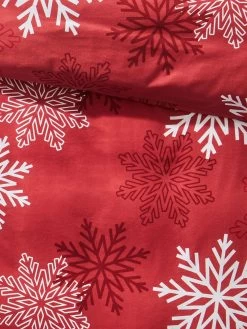 Flanell-Bettwäsche, Rot -Teppichwelt Verkauf Norby Bettwaesche Rot 135x200 lup