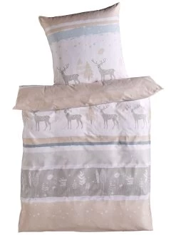 Bettwäsche, Beige -Teppichwelt Verkauf Nuuk Bettwaesche Grau Beige 135x200 pla