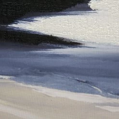 Leinwand-Druck-handbemalt, Blau -Teppichwelt Verkauf Orkan Druckgerahmt Beige Blau 50x70 lup