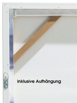 Leinwand-Druck-handbemalt, Blau -Teppichwelt Verkauf Orkan Druckgerahmt Beige Blau 50x70 ruk