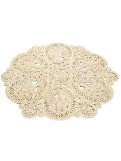 Jute-Teppich, Beach -Teppichwelt Verkauf Perleta JuteTeppich Beige Beach 90rund fper