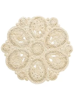 Jute-Teppich, Beach -Teppichwelt Verkauf Perleta JuteTeppich Beige Beach 90rund pla