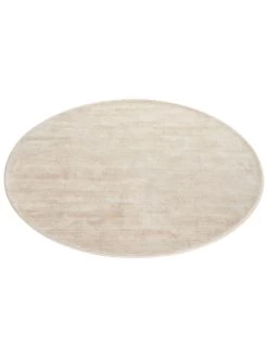 Viskose-Teppich, Creme -Teppichwelt Verkauf Piemonte UniTeppich Creme 150rund fper