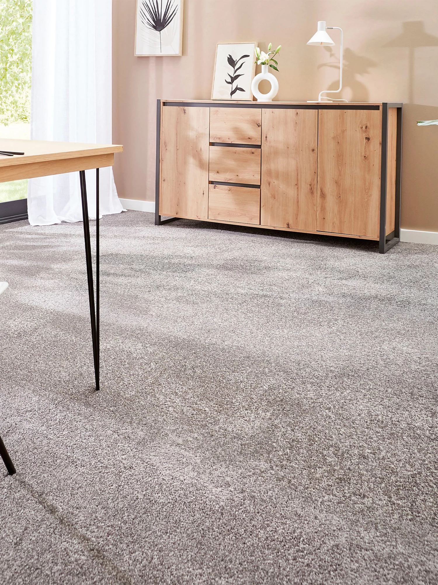 Velours-Teppichboden, Taupe 3 Velours-Teppichboden, Taupe