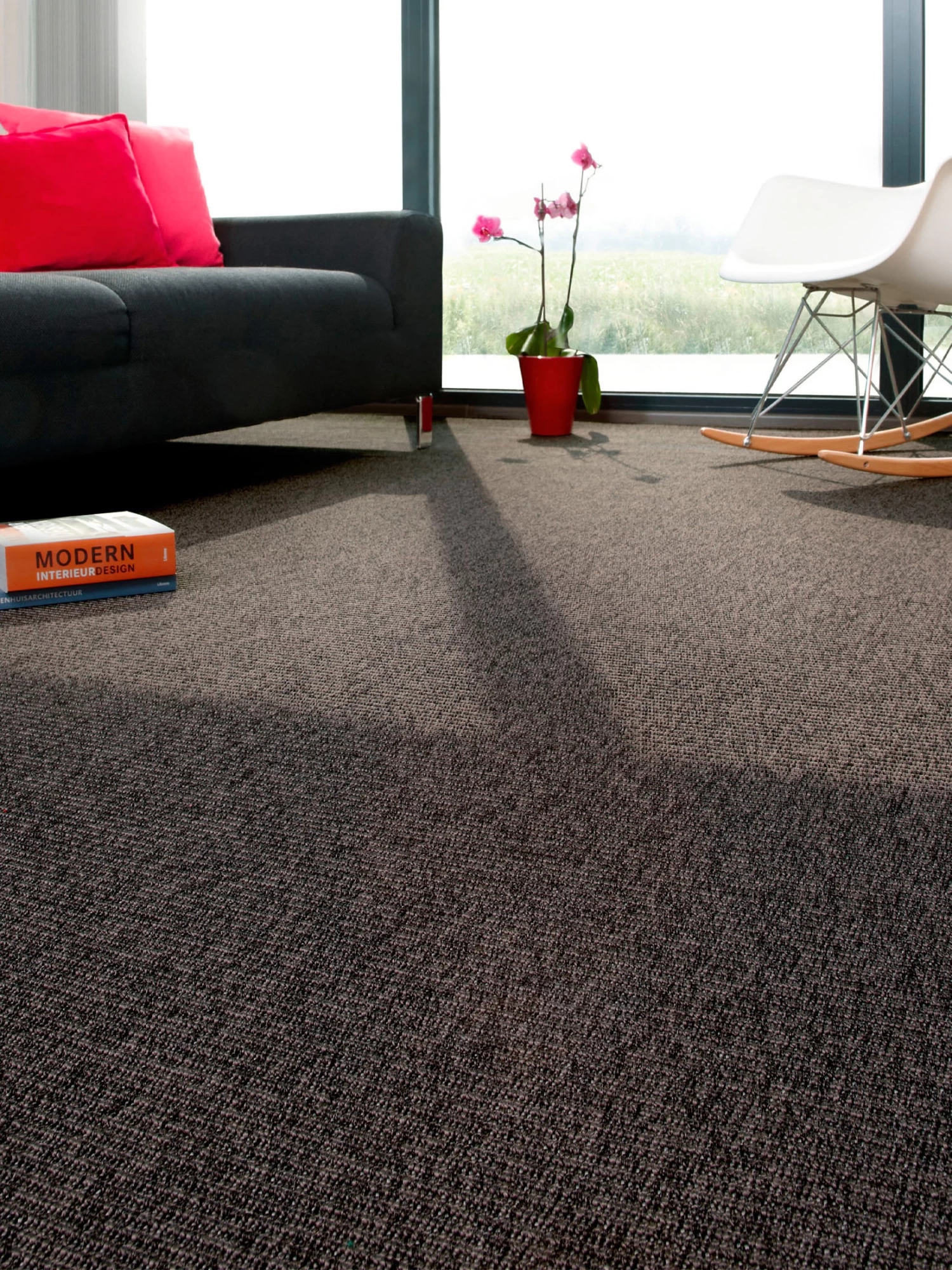 Schlingen-Teppichboden, Anthrazit 96 3 Schlingen-Teppichboden, Anthrazit 96