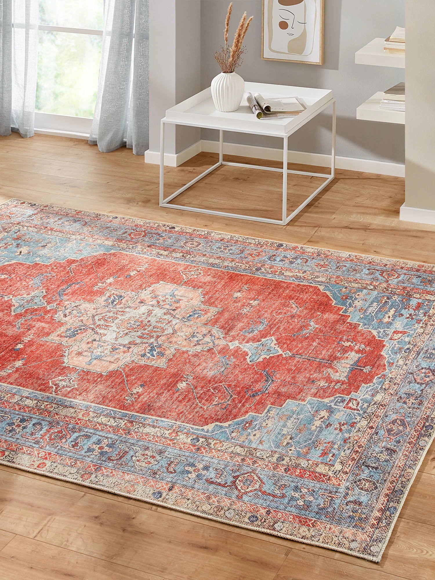 Vintage-Teppich, Rot 3 Vintage-Teppich, Rot