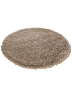 Sitzauflage, Cappuccino -Teppichwelt Verkauf Ranua Kunstfell Sitzkissen Braun Cappuccino 50rund fper