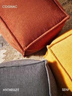 Pouf, Senf 9 Pouf, Senf -Teppichwelt Verkauf Samson Pouf diverse eckig 40x40 mil