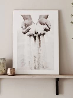 Leinwand Druck, Hellgrau