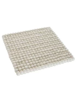 Sitzauflage, White -Teppichwelt Verkauf Sannerud Filzkugel Sitzkissen weiss White 40x40 sper