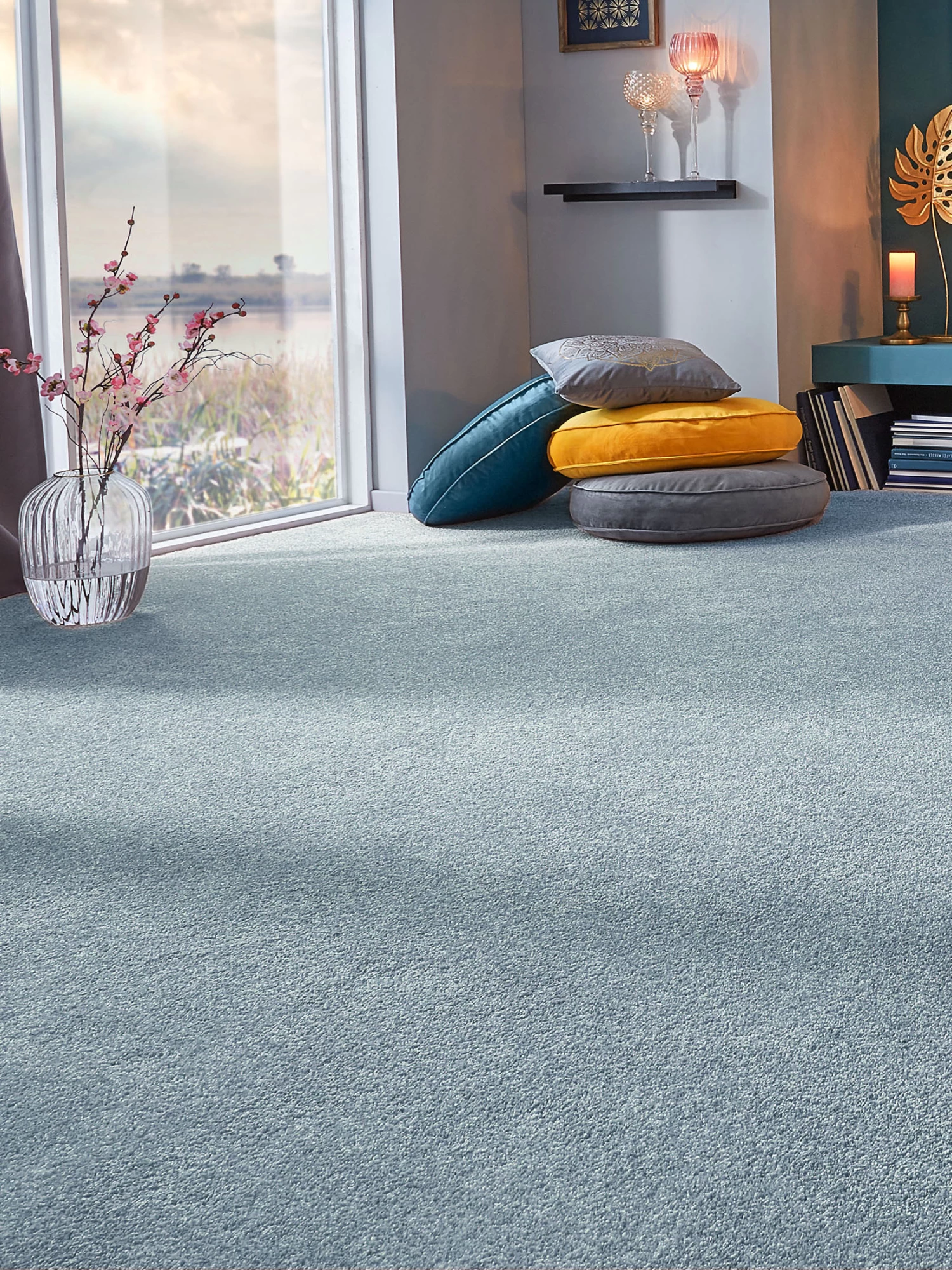 Velours-Teppichboden, Aqua 3 Velours-Teppichboden, Aqua