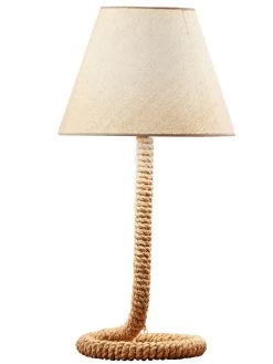 Tischleuchte, Natur -Teppichwelt Verkauf Seil Tischleuchte Beige Natur 28x53 per