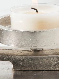 Teelichthalter, Nickel -Teppichwelt Verkauf SingleHeart Kerzenstaender Silber Nickel 12x25x272C3 lup202