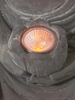 Figur, Hellgrau -Teppichwelt Verkauf SitzenderBuddha Figur Grau Hellgrau 36x29x50 lup2