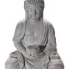 Figur, Hellgrau 2 Figur, Hellgrau -Teppichwelt Verkauf SitzenderBuddha Figur Grau Hellgrau 36x29x50 pla