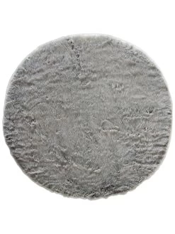 Kunstfell-Teppich, Taupe -Teppichwelt Verkauf Skara KunstfellTeppich Hellgrau Taupe 160rund pla